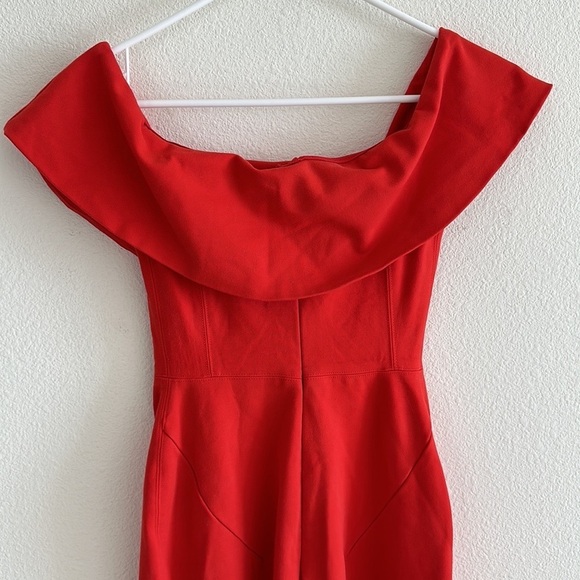 Babaton Off Shoulder Fitted Red Dress - Picture 5 of 10